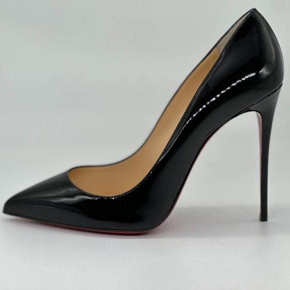 Christian Louboutin PIGALLE FOLLIES 100 Patent Leather Heels Pumps Shoes - Picture 1 of 16